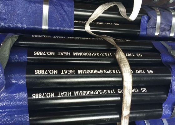 لوله فولادی گرد مشکی Q235b ERW ASTM A53 لوله فولادی کربنی جوش داده شده