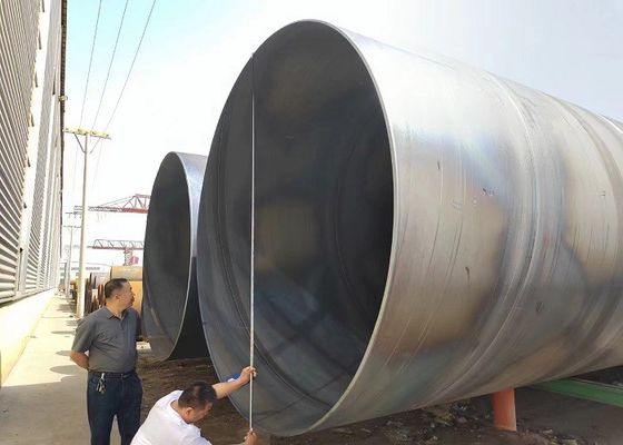 لوله فولادی جوشکاری قوس عمودی برای داربست ASTM A252/A53 استاندارد طیف گسترده ای از قطر