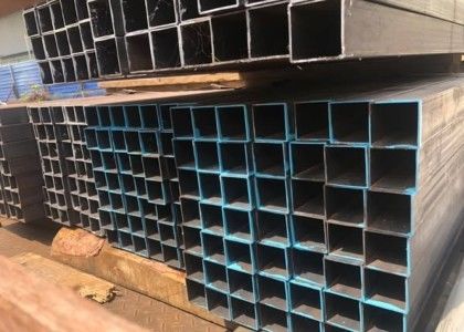 لوله مربع گالوانیزه 25x25x1.2 mm 40x40 mm 50x50x2.5 mm لوله قطعه حفره ای