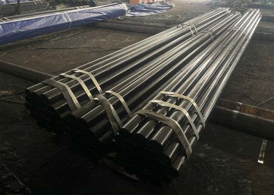 GB/T8162 استاندارد لوله فولادی بدون درز با رنگ سیاه و ±10٪ تحمل فرآیند تولید گرم رول