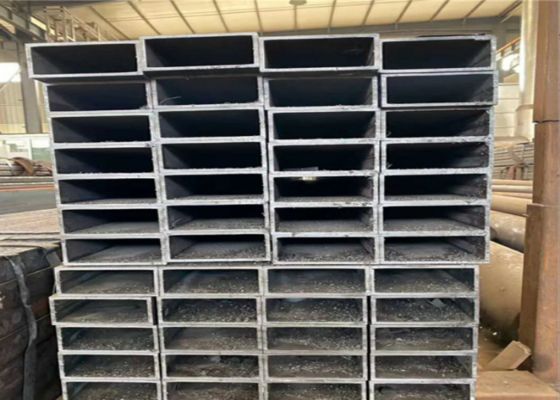 مقاطع توخالی فولادی S235JR با قطر خارجی 15-1000 میلی‌متر، مشکی، مستطیلی